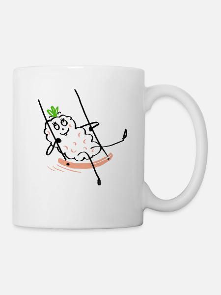 sushi sur une balançoire, no sushi no life - Mug blanc - blanc