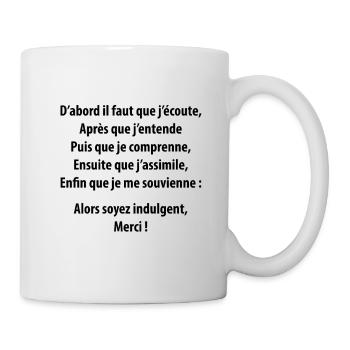 Zitat rogolo Humor Satz - Tasse - Weiß - Rechts