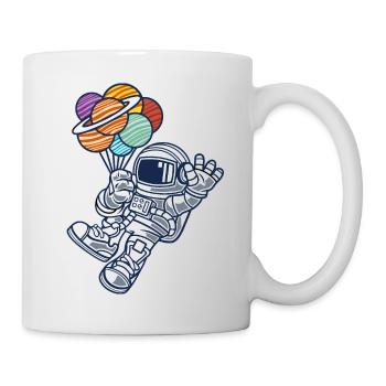 Astronaut with balloons - Mug - white - Right