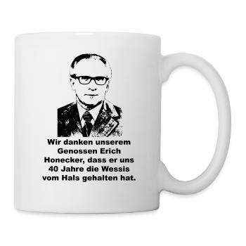 DDR Ossi Honecker Spruch lustig Wessi Spruch - Tasse - Weiß - Rechts