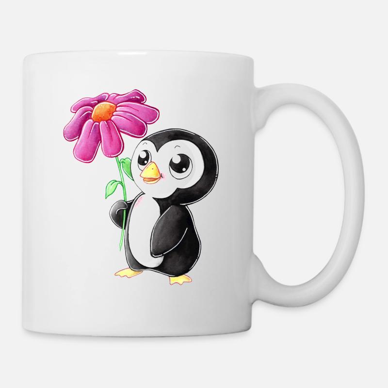 Putziger Comic Pinguin - Tasse - Weiß