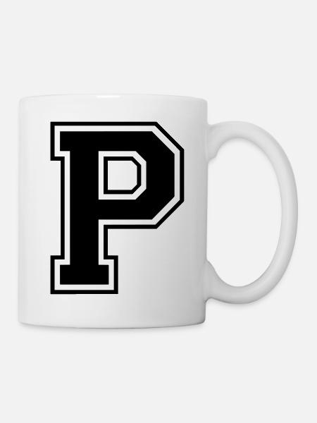 p - Tasse - Weiß