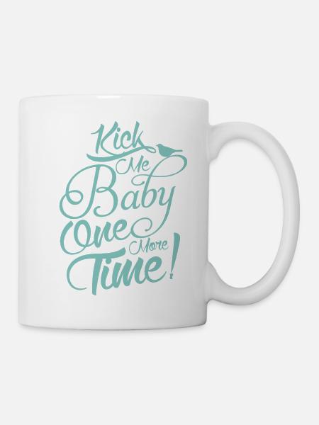 schwanger Baby Kind geboren Geburt Geschenkidee - Tasse - Weiß