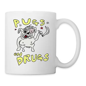 Roquets sur les drogues - Mug blanc - blanc - Droite