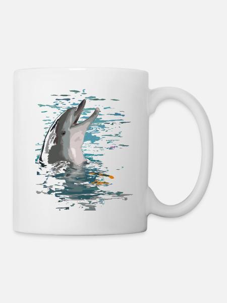 Delfin - Tasse - Weiß