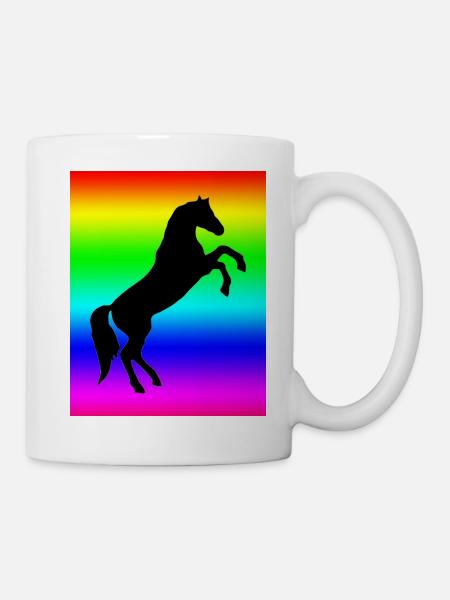 Rainbow Horse - Mug - white