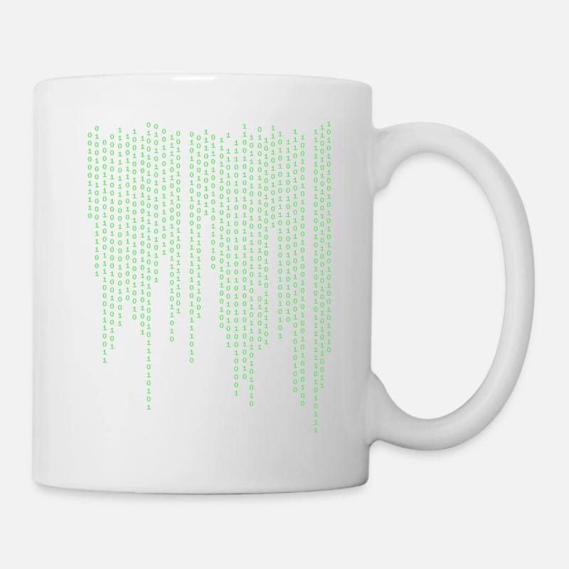Binary rain - Mug - white