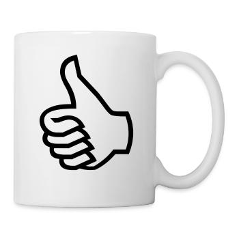 pouce en l'air - Mug blanc - blanc - Droite