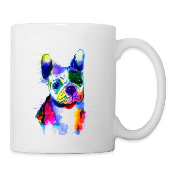 Bouledogue Français I Le chien coloré - Mug blanc - blanc - Droite
