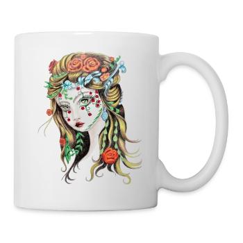 Flower elf, elf, fairy, fantasy, gift - Mug - white - Right