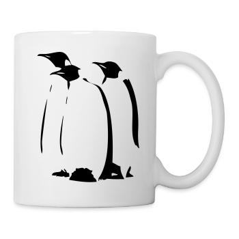 Pinguine - Tasse - Weiß - Rechts