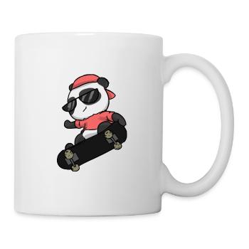 Patineur panda ours skateur panda animal - Mug blanc - blanc - Droite
