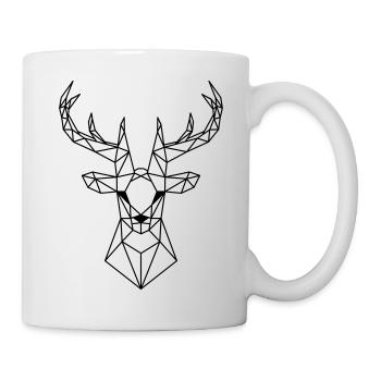 Deer Low Poly Deer Low Polygon Deer Head - Mug - white - Right
