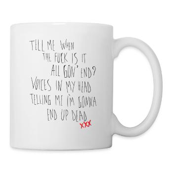 xxx tentacion - sag mir TEXT - Tasse - Weiß - Rechts