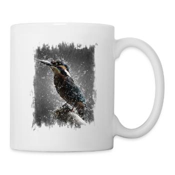 Bird in the rain - Mug - white - Right