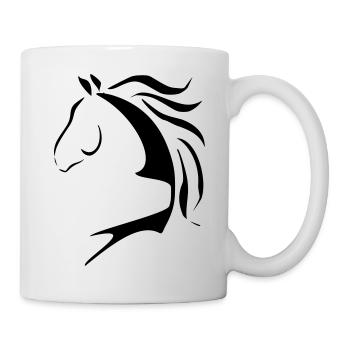 Tête de cheval, Cheval, Cheval, Équitation, Fou de cheval - Mug blanc - blanc - Droite