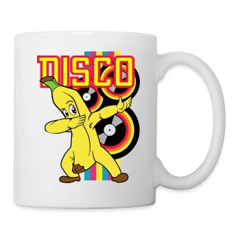 Rétro Vintage Dabbing Dab Disco Party Bananw - Mug blanc - blanc - Droite