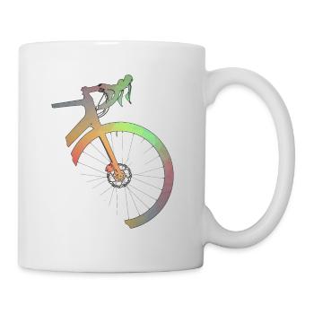 Rennrad Fixie Fahrrad Geschenk - Tasse - Weiß - Rechts