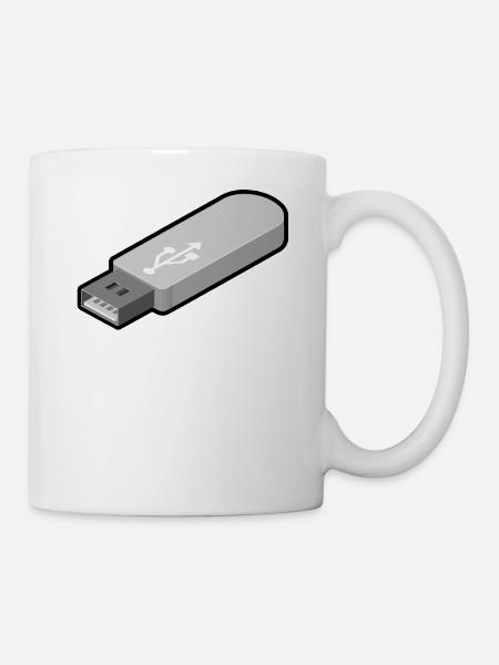 La vie est trop courte pour retirer l'USB en toute sécurité - Mug blanc - blanc