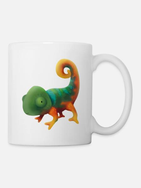 Illustration de caméléon - Mug blanc - blanc