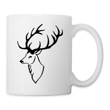 Deer head - Mug - white - Right