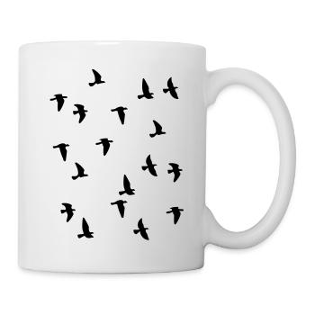 vogelschwarm - Tasse - Weiß - Rechts