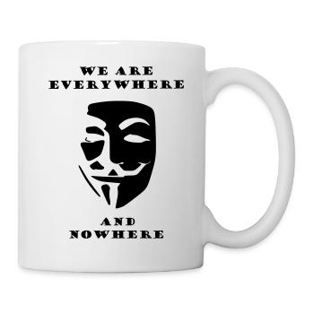 Anonymous everywhere - Tasse - Weiß - Rechts