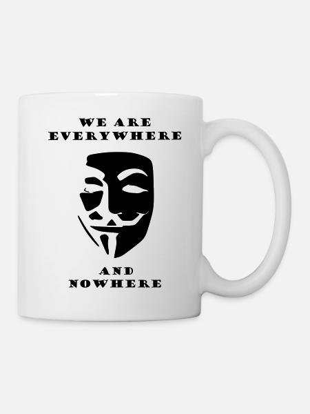 Anonyme partout - Mug blanc - blanc