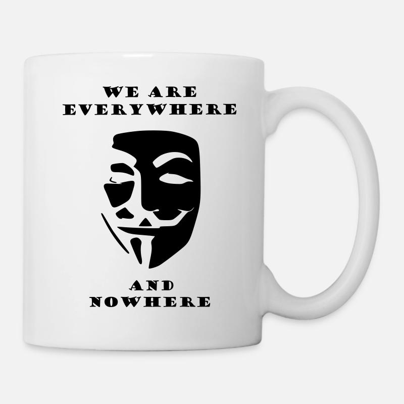 Anonyme partout - Mug blanc - blanc