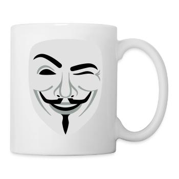 Fun Guy Fawkes Anonymous - Tasse - Weiß - Rechts