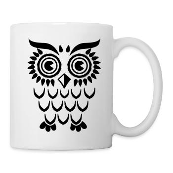 Owl Eule - Mug blanc - blanc - Droite