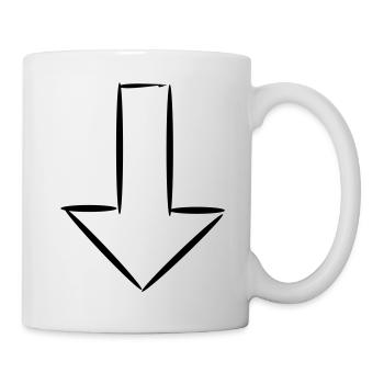 Pfeil - Tasse - Weiß - Rechts