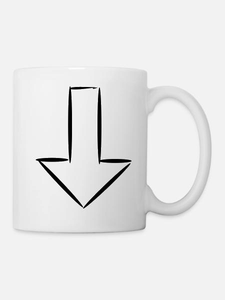 Pfeil - Tasse - Weiß