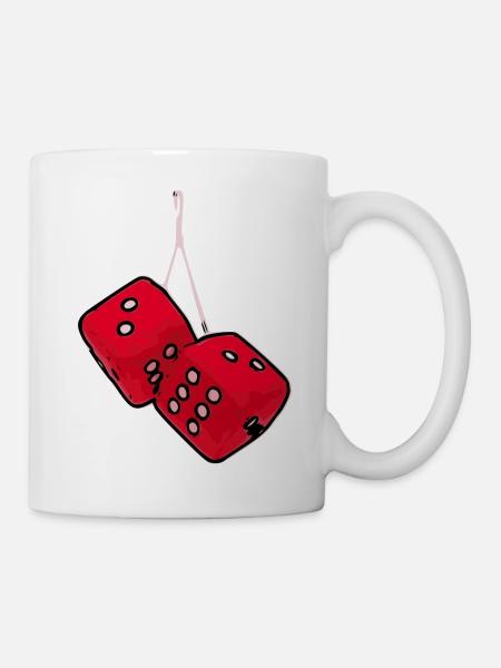 Car dice popart - Mug - white