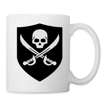 pirat_wappen_f2 - Mug blanc - blanc - Droite