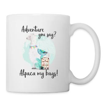 Alpaga mes sacs - Mug blanc - blanc - Droite