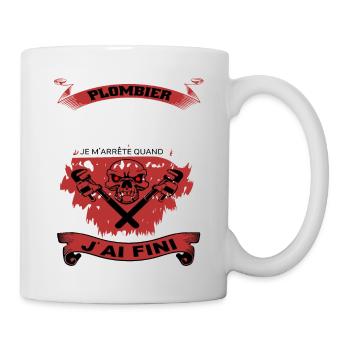 Plumber Shirt • Finish the job • Gift Key - Mug - white - Right