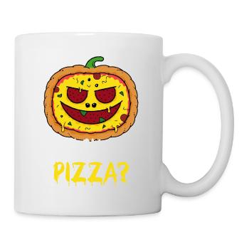 Trick or Pizza? Pizza Face Pumpkin - Mug - white - Right