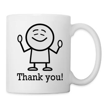 thank you ! - Tasse - Weiß - Rechts