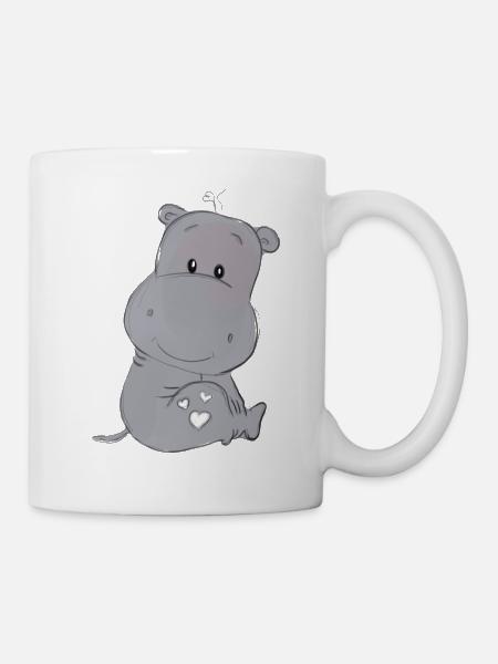 hippopotame - Mug blanc - blanc