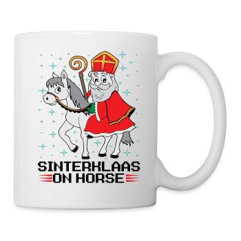 Sinterclass à cheval - Mug blanc - blanc - Droite
