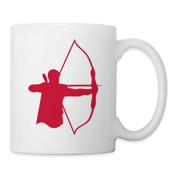 tir arc logo archery bogenschieben6 - Mug blanc - blanc - Droite
