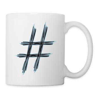hashtag # - Tasse - Weiß - Rechts