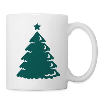 Weihnacht - Xmas - christmas - Weihnachtsbaum - 1C - Tasse - Weiß - Rechts