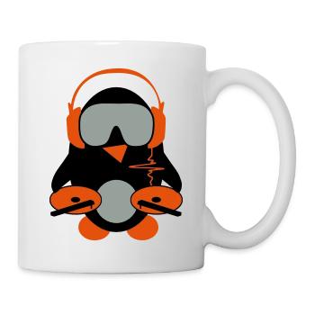 pingouin dj - Mug blanc - blanc - Droite
