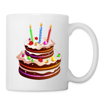 gros gâteau anniversaire - Mug blanc - blanc - Droite