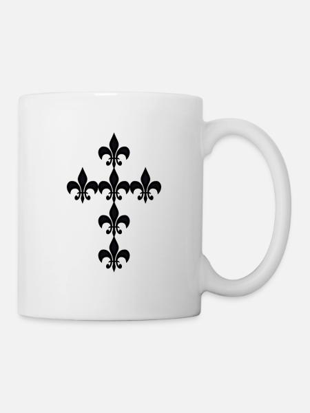 lily cross - Mug - white