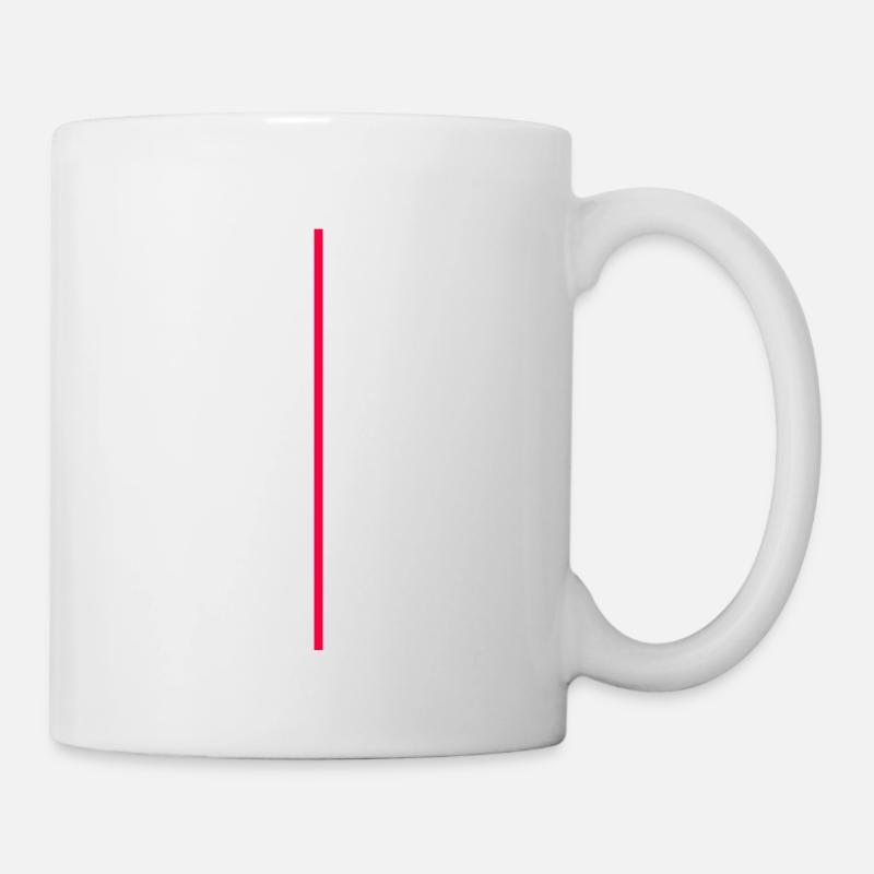 Die rote Linie - Tasse - Weiß