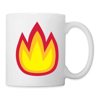 Feuer - Tasse - Weiß - Rechts