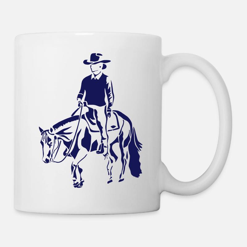 Freizeitpferd Westernreiter - Tasse - Weiß